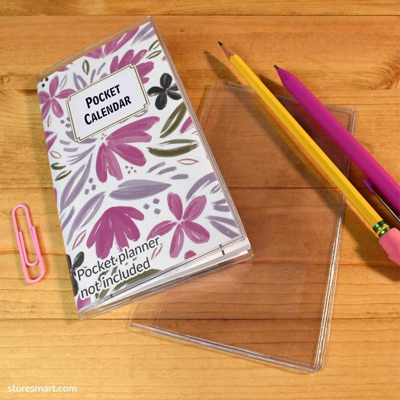 STORE SMART StoreSMART - Clear Plastic Cover for a Pocket Planner - 6 Pack - RSP1855-6 - Image 1